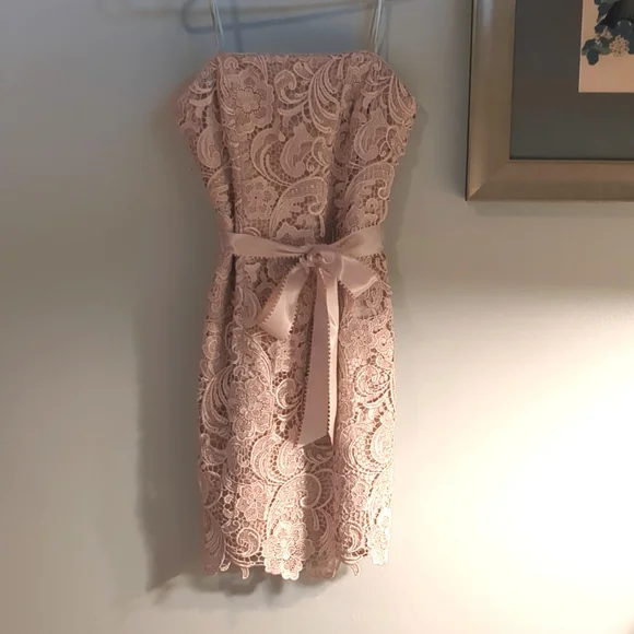 Adrianna Papell | Dresses | Adrianna Papell Boutique Lace Strapless Dress  Size 6 | Poshmark